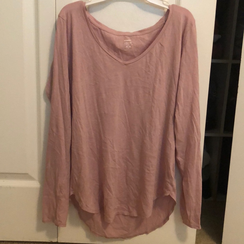 Light pink long sleeve T-shirt